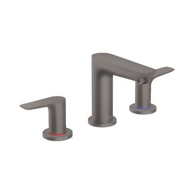 Wastafelmengkraan Talis E HansGrohe 3-Gats Met Trekwaste Geborsteld Zwart Chroom