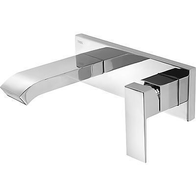 Wastafelmengkraan Tres Cuadro Inbouw met waterval uitloop 00626001 Chroom