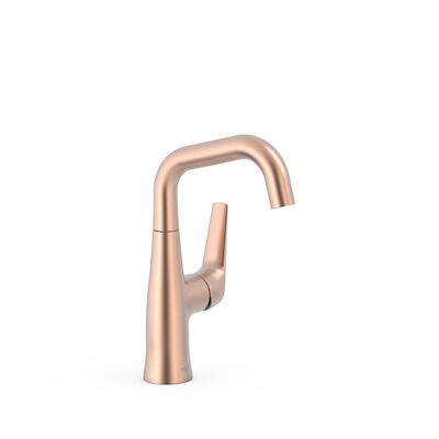 Wastafelmengkraan Tres Fuji 23.6 cm met Draaibare uitloop Mat Rose Gold