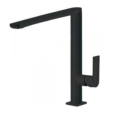 Wastafelmengkraan Tres Loft Colors 1-Hendel Uitloop Recht 28,7 cm Rond Mat Zwart