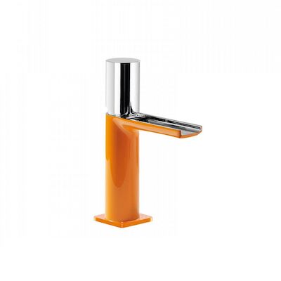 Wastafelmengkraan Tres Loft Colors 1-knop Waterval Uitloop 10.4 cm Rond Oranje Chroom