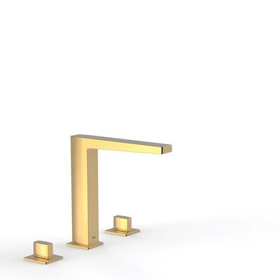 Wastafelmengkraan Tres Slim Exclusive 3-Gats met 2 Knoppen Goud