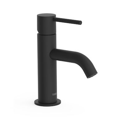 Wastafelmengkraan Tres Study Exclusive 17,5 cm Hendel Rond Mat Zwart