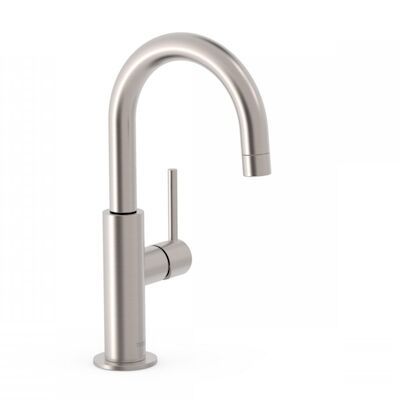 Wastafelmengkraan Tres Study Exclusive 27,5 cm met Hendel Uitloop Gebogen Rond RVS