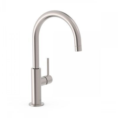 Wastafelmengkraan Tres Study Exclusive 32,4 cm met Hendel Uitloop Gebogen Rond RVS