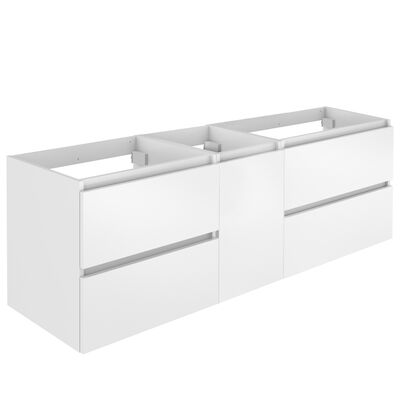 Wastafelonderbouw Allibert Lunik 150x55x46 cm Glans Wit