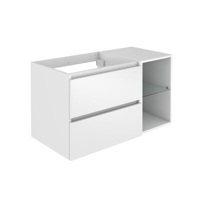 Wastafelonderbouw Allibert Lunik 90x55x46 cm Met Nis Glans Wit