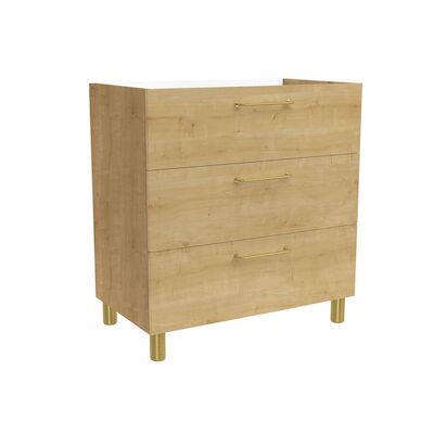 Wastafelonderkast Allibert Kobo 80 cm Chene Halifax