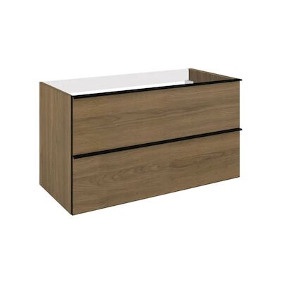 Wastafelonderkast Allibert Loft Game 100 cm Eik Cognac