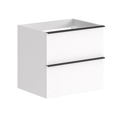 Wastafelonderkast Allibert Santiago Olav 2 Lades Soft Close Glanzend Wit 60x55x46 cm