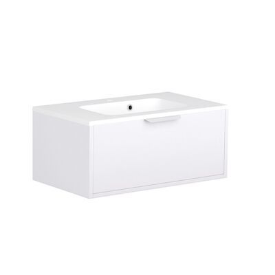 Wastafelonderkast Met Wasbak Allibert Evo 80 cm Alphenwit