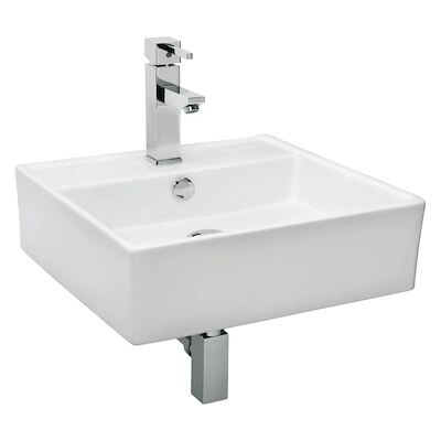Wastafelset Differnz Dione 47.5×47.5×16 cm Keramiek (inclusief kraan en afvoer)