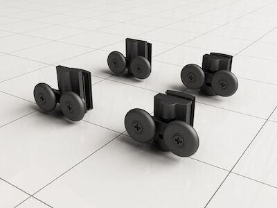 Wielenset BWS Voor Skyline Nisdeur/Cabine