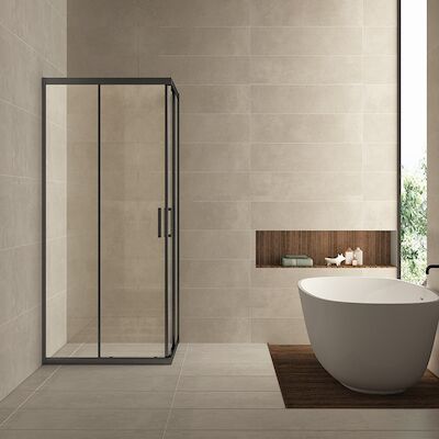 Wiesbaden Douchecabine Skyline | Hoekinstap | 100x100x200cm | 8mm Helder Glas NANO Coating | Mat Zwart