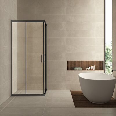 Wiesbaden Douchecabine Skyline | Hoekinstap | 90x90x200cm | 8mm Helder Glas NANO Coating | Mat Zwart
