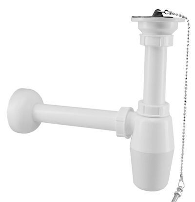 Wiesbaden pvc plug-bekersifons 5/4×32 wit