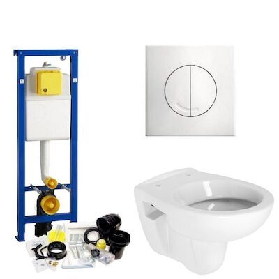 Wisa XS Toiletset set02 B&W Compact 47.5 cm met Argos of Delos drukplaat