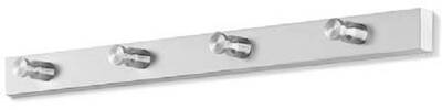 ZACK Accolo kapstok met 4 haken 40cm RVS-look