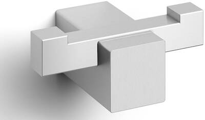 ZACK Carvo Dubbele Handdoekhaak 6,5×4,5×2,6cm geborsteld RVS