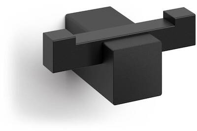 ZACK Carvo Dubbele Handdoekhaak 6,5×4,5×2,6cm zwart
