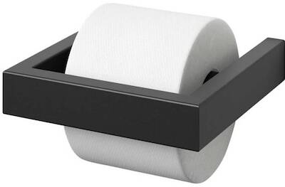 ZACK Linea toiletrolhouder 15×15,2x3cm zwart