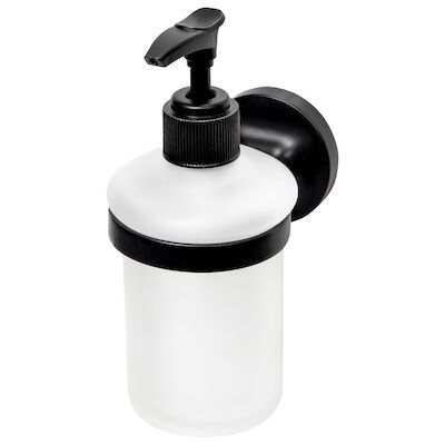 Zeepdispender Haceka Aspen Glas Mat Zwart
