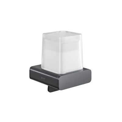 Zeepdispenser Geesa Shift met Gesatineerd Glas 200 ml Mat Zwart