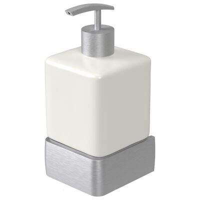 Zeepdispenser Haceka Aline Brushed 7,4×15,4 cm Aluminium Geborsteld Zilver