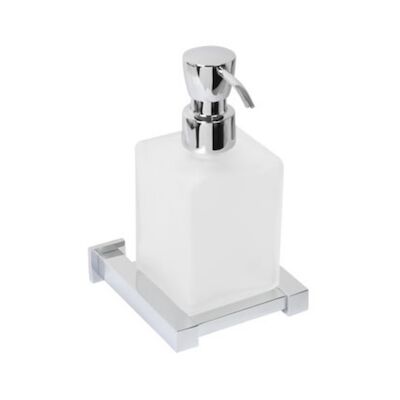 Zeepdispenser Plieger Cube Matglas Chroom