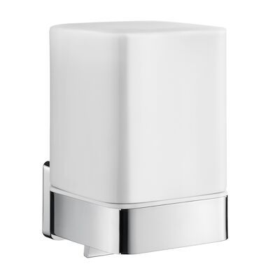 Zeepdispenser Smedbo Ice met Houder Mat Glas 7.8×10.2×11.5 cm Chroom