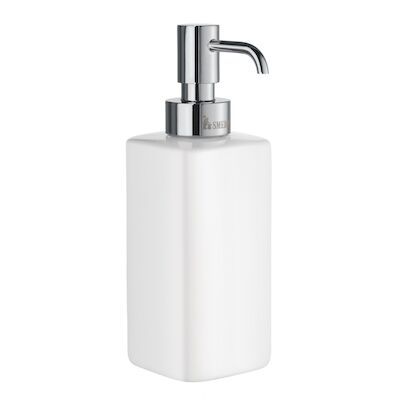Zeepdispenser Smedbo Ice Vrijstaand Mat Glas 6.3×6.3×18 cm Chroom