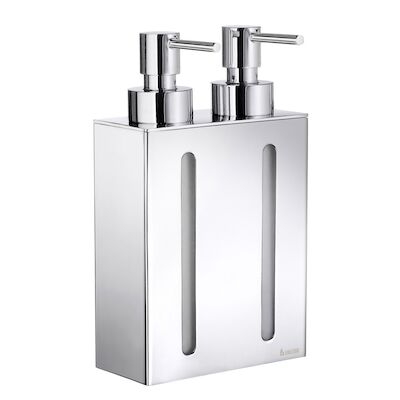 Zeepdispenser Smedbo Outline Wandmodel 2 voudig 2×250 ml Chroom