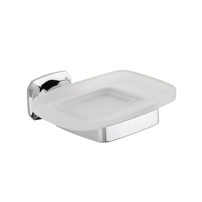 Zeephouder Sapho Aida Hangend 11.6×4.3 cm Chroom / Satijnglas