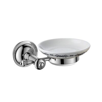 Zeephouder Sapho Astor Hangend 15.3×5.8 cm Chroom / Wit
