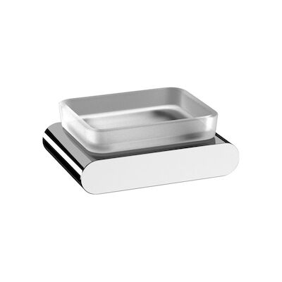 Zeephouder Sapho Flori Hangend 12.2×4.1 cm Chroom / Satijnglas