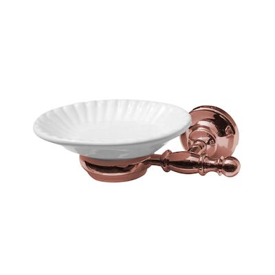 Zeephouder Sapho Perla Hangend 17.3×5.5 cm Rose Goud / Wit