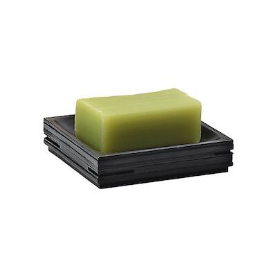Zeephouder Sapho Quadrotto Vrijstaand 11.7×2.7 cm Polyresin Zwart
