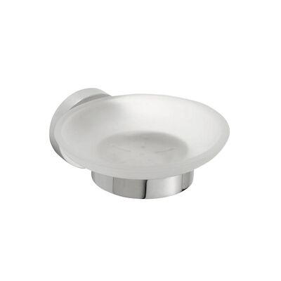 Zeephouder Sapho X-Round Hangend 11×5.5 cm Melkglas / Chroom