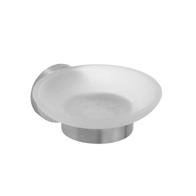 Zeephouder Sapho X-Steel Hangend 11×5.5 cm Melkglas / Geborsteld RVS