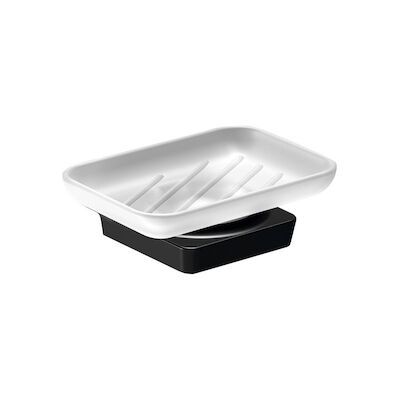 Zeephouder Sapho Zen Black Hangend 4.2×13.5 cm Zwart / Melkglas