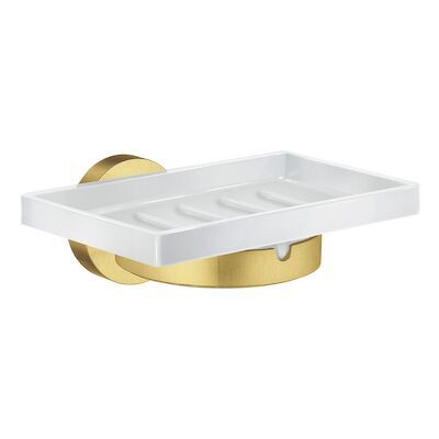 Zeephouder Smedbo Home Mat Glas 9.5×12.3 cm Mat Messing