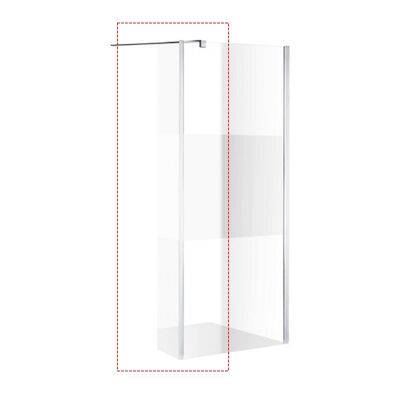 Zijwand Inloopdouche Athena met Hoekpaneel Middenband 30×200 cm 8 mm NANO Glas