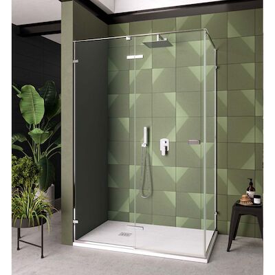 Zijwand Lacus S. Pietro 80×200 cm Aluminium Profiel Chroom