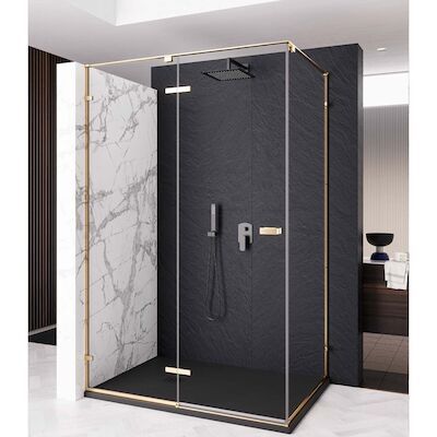 Zijwand Lacus S. Pietro 80×200 cm Aluminium Profiel Goud
