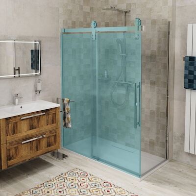 Zijwand Sapho Volcano 100×200 cm 8 mm Helder Glas tbv nisdeur Volcano