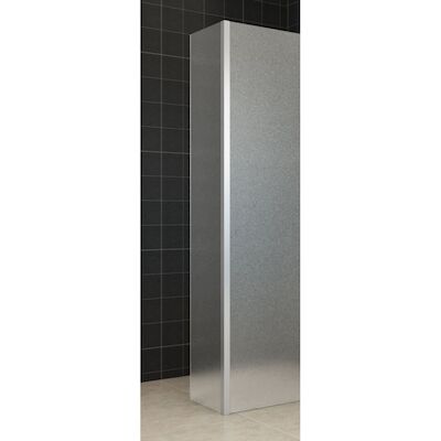 Zijwand Wiesbaden met Hoekprofiel 35×200 10mm NANO Geheel Mat Glas