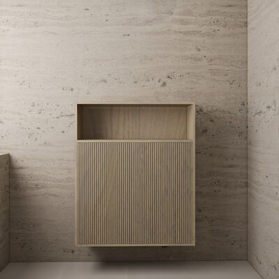 Zwevende Kast Gliss Design Timotheus 100x120x30 CM Ash Grey